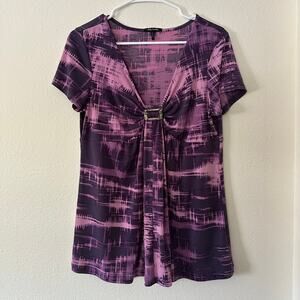 Vintage Daisy Fuentes Womens Empire Waist Top Size L Buckle Y2K Whimsygoth Boho